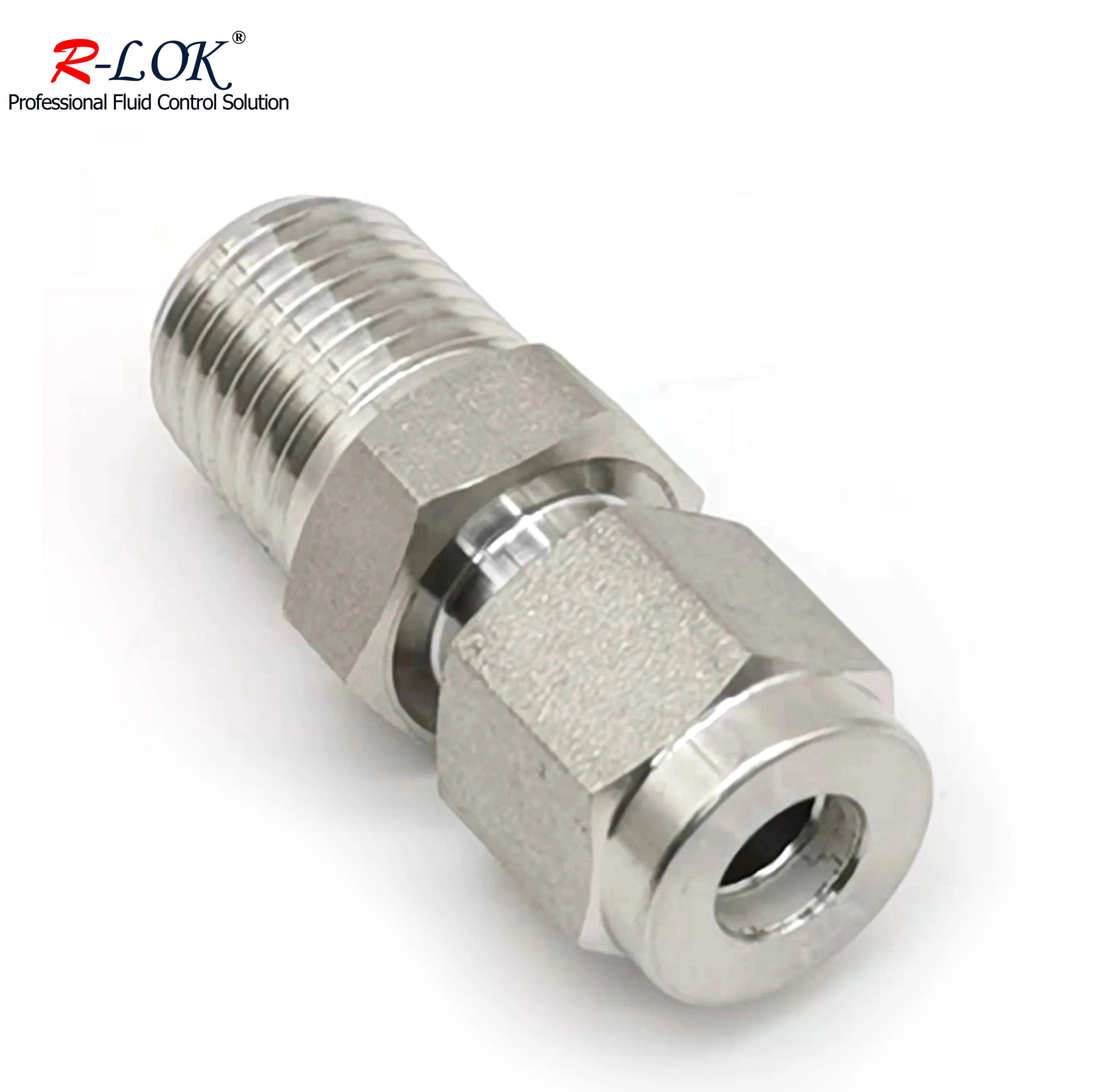 Tubo di compressione in acciaio inox, raccordo 3/8 pollici NPT maschio, 8 tubi OD