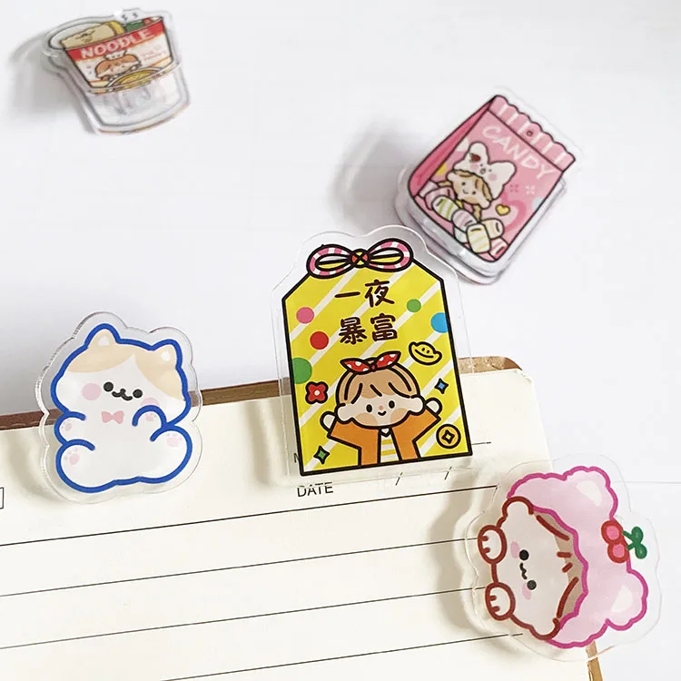 Акриловые зажимы на заказ прозрачные акриловые для канцелярских