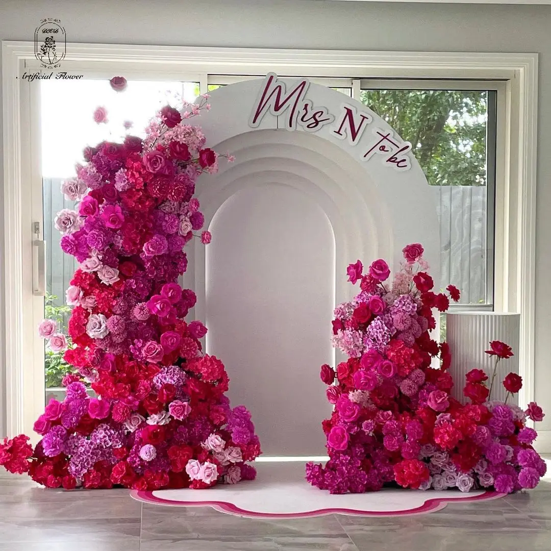 DKB- Wedding Flower Backdrop Event Party Stage Decoration Back Drops Supplies Flower Wall Background Flower Backdrop Stand