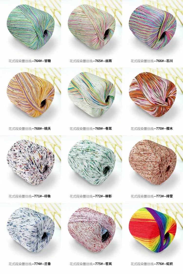 Ouefar Hilo De Ganchillo, Hilo De Algodón Hilo De Lana Para Tejer 12