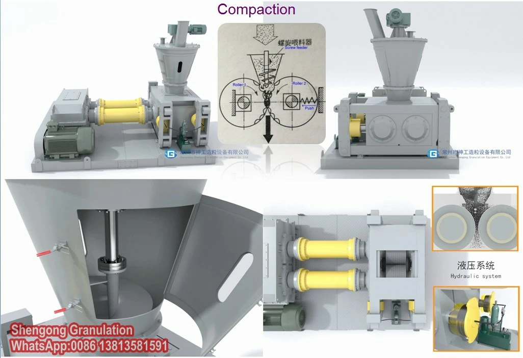 SRF, медленно выпущенное удобрение, гранулирующая брикетная гидравлическая роликовая пресс-машина