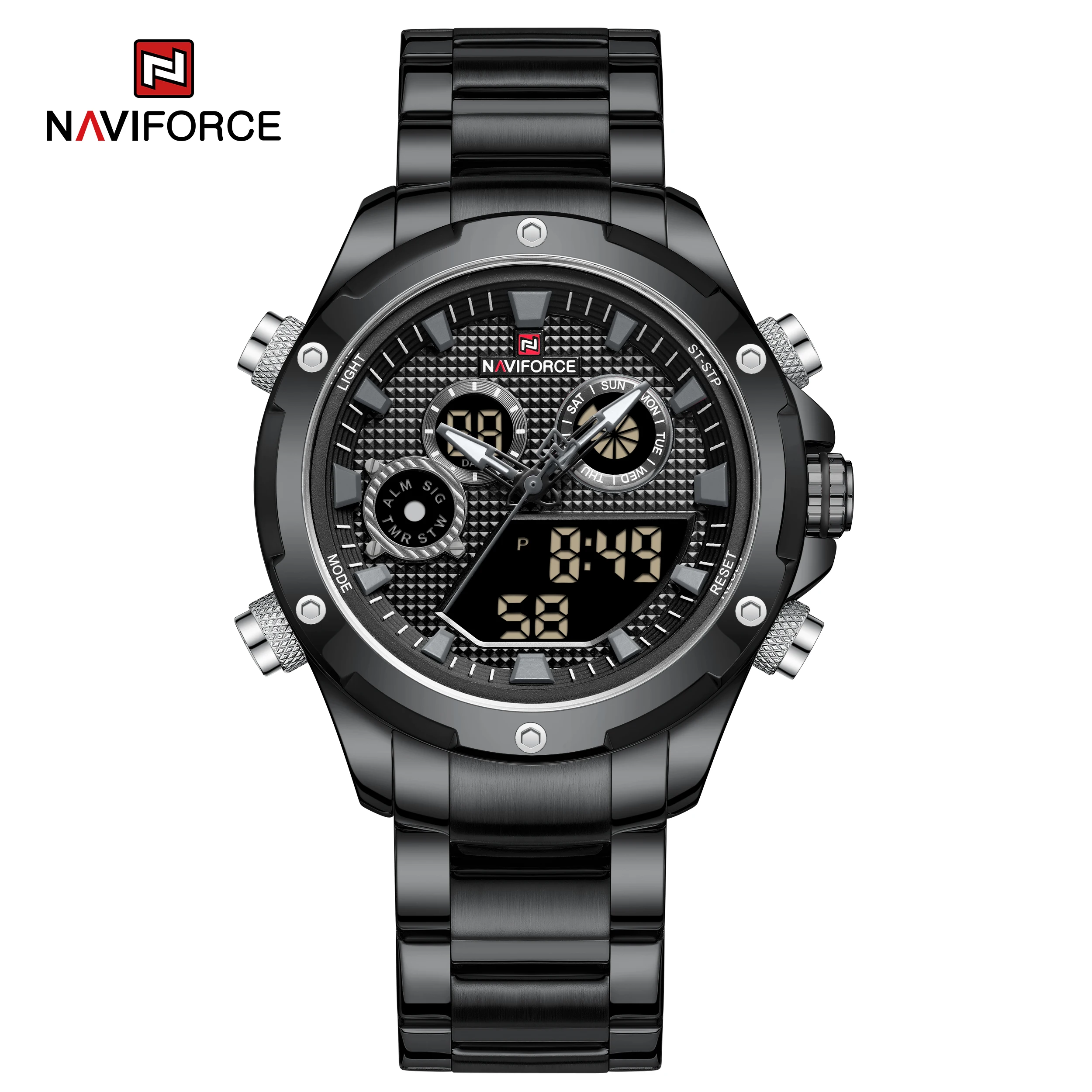 NAVIFORCE  NF9217  9217 Double Display Popular Made in China Men Quartz Watch Latest Calendar Character Sports Watches