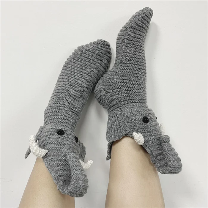 Calcetines 3D De Animales Para Niños – Diseño De Cocodrilo O Tiburón, Cálidos De Invierno, Tejido Suave Y Transpirable