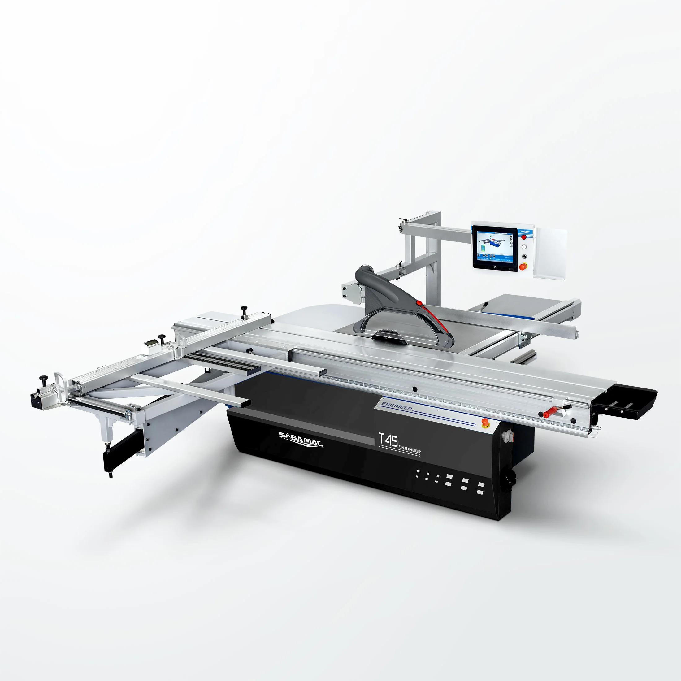 SAGAMAC ENG T45 New Type Computer Remote Control Fully Automatic Woodworking Saw Sliding Table Panel Saw Machine