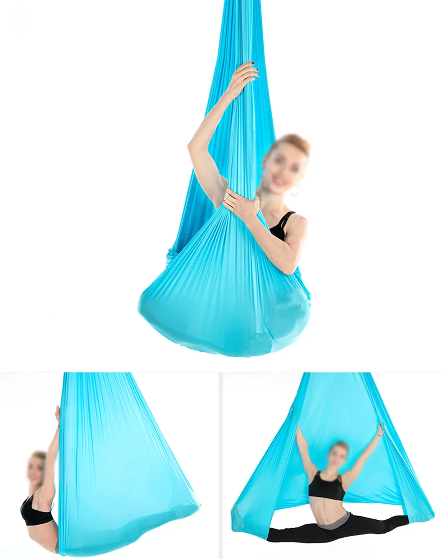 High Quality Wholesale Custom Cheap yoga hammock with handles flying aerial swing