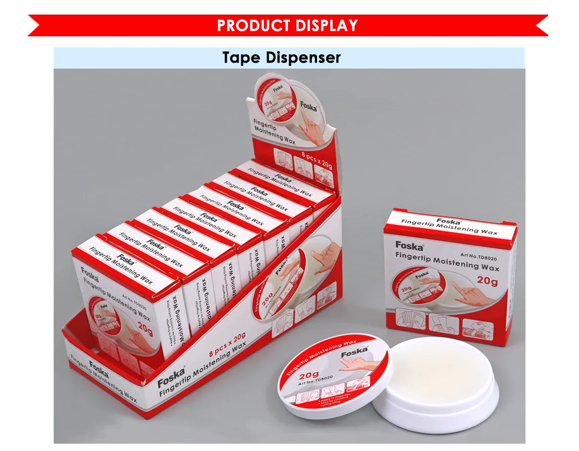 Foska 20g Fingertip Moistener water based wax for counting paper money