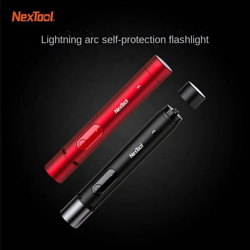 Фонарик Nextool с молнией и дугой для самообороны звуковой свет сигнализация безопасность выживание многофункциональный