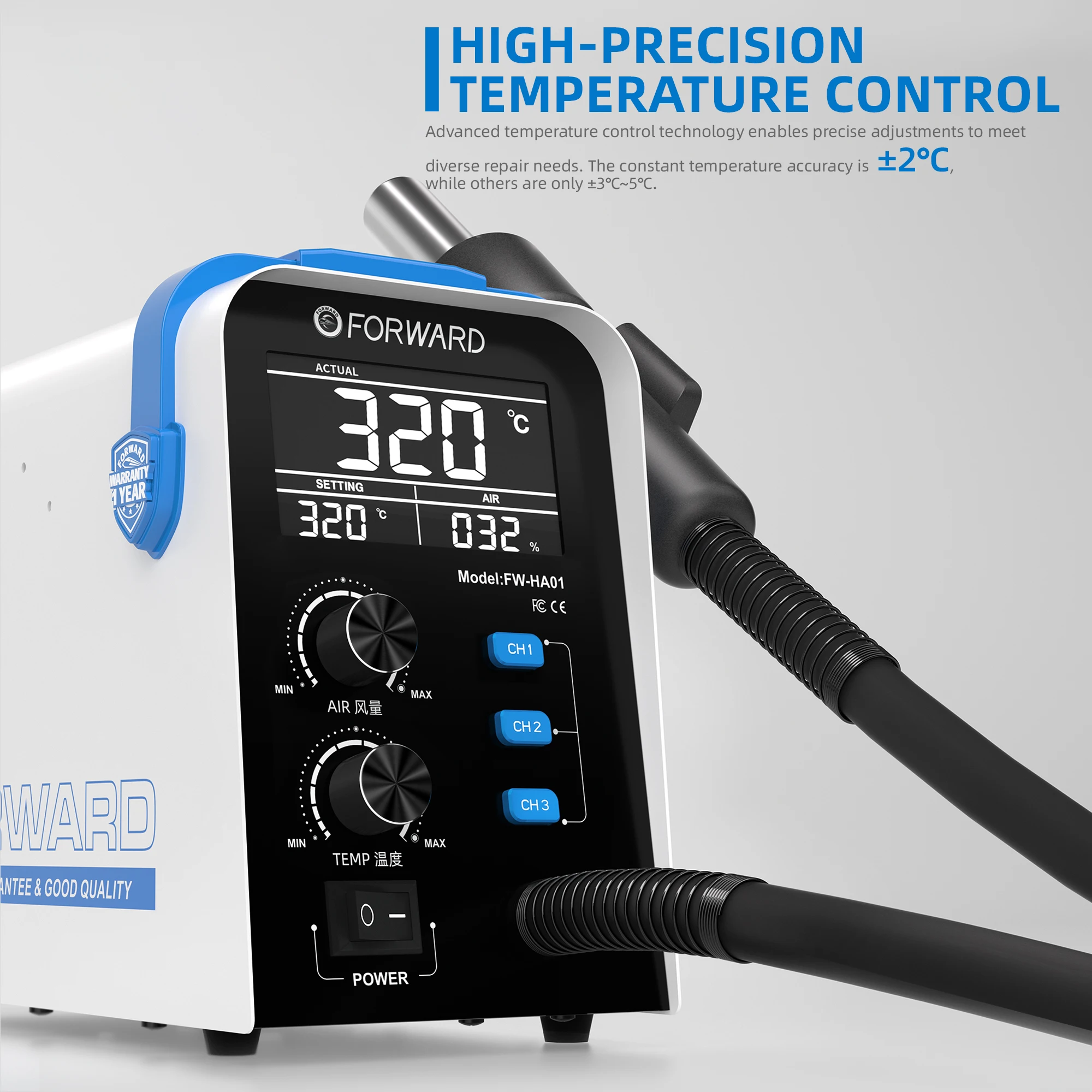 FORWARD FW-HA01 Hot Air Desoldering Station 1 Piece MOQ in Stock 2 Days Fast Ship for Phone Motherboard Repair Tool