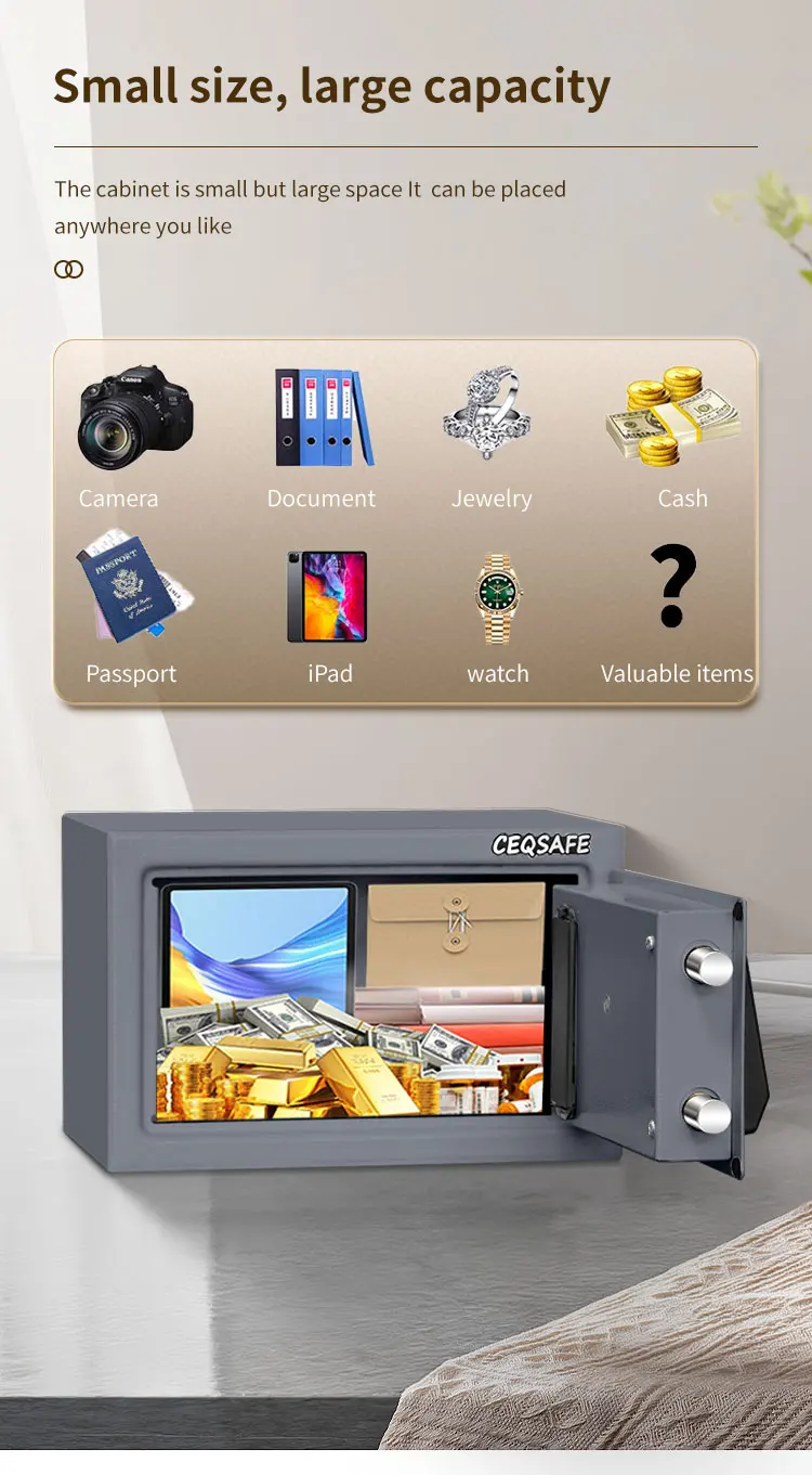CEQSAFE Home Metal Steel Electronic Digital Security Combination Lock Kid Mini Safe supplier