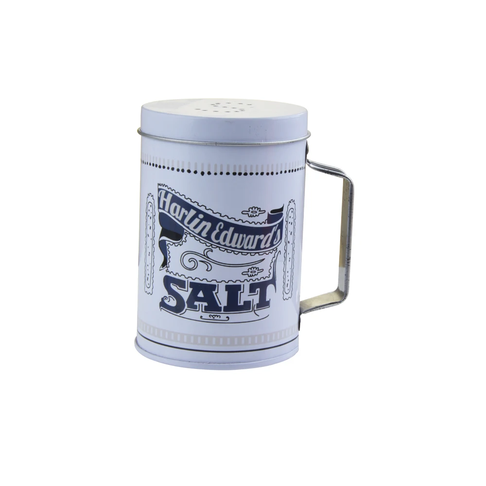 Factory Direct Custom Metal Tin Box Packaging Empty Metal Cans for Chewing Gum Salt Pepper & Spice Containers with Handle