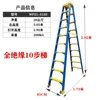 Double-sided insulated ladder 10 steps 3m
