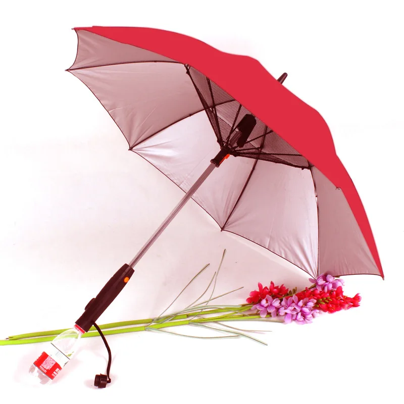 Mist Misting Umbrella With Fan Custom Logo And Magic Red Bottle Water