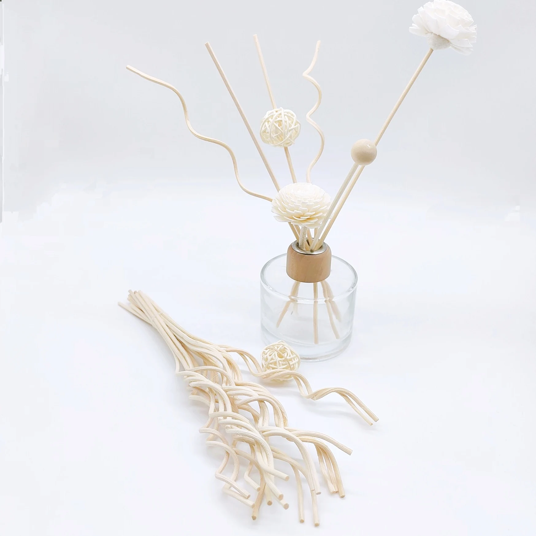 20cm 21cm 22cm Different Shape Curly Rattan Rods Bamboo Reed Diffuser Stick