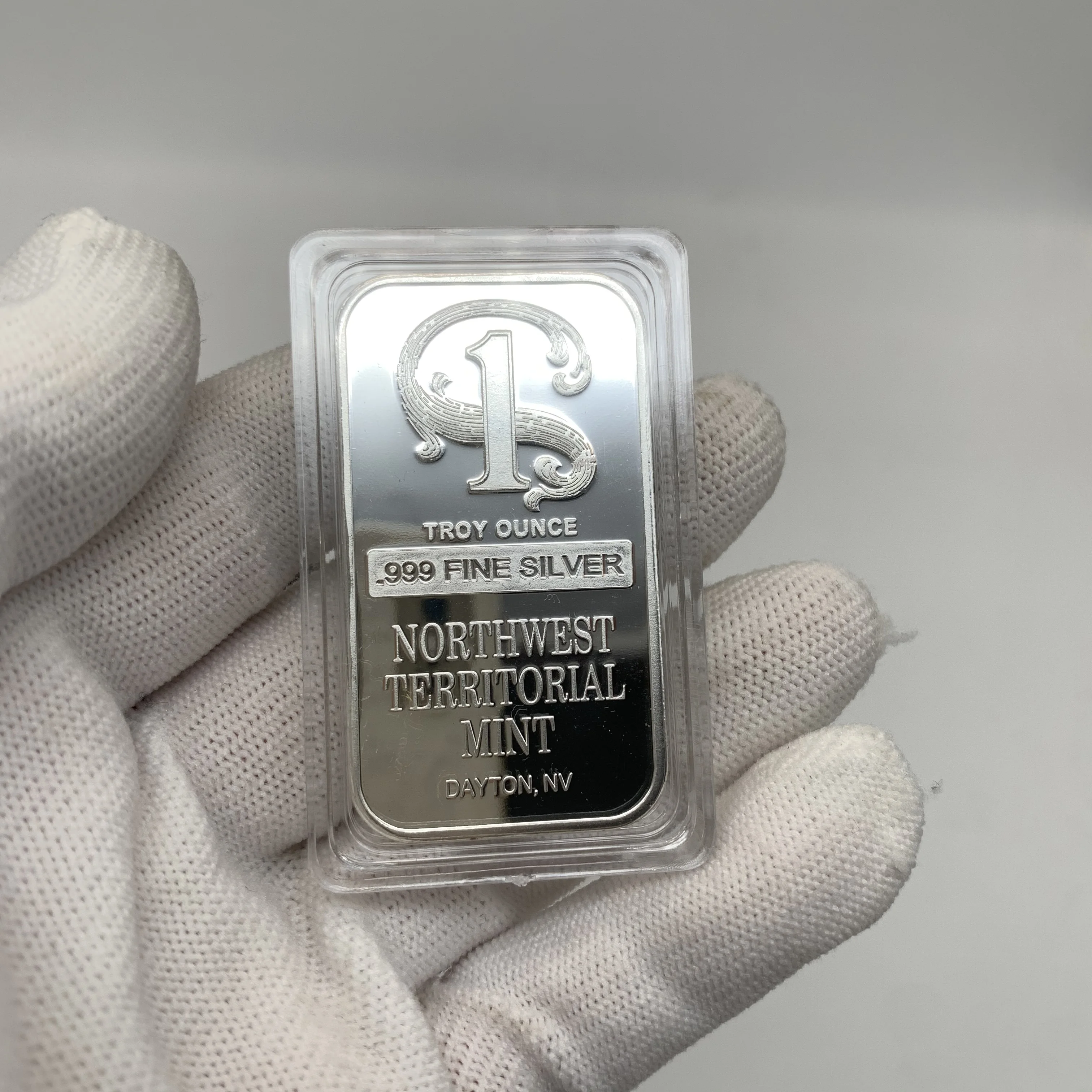 Non-Magnetic Silver-Plated Northwest Territorial One Troy Ounce