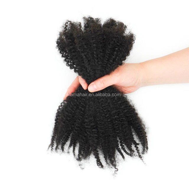 KAMA Good Quality Human Hair Bulk for Braiding Soft 4C Texture Afro Kinky Bulk Human Hair for Women