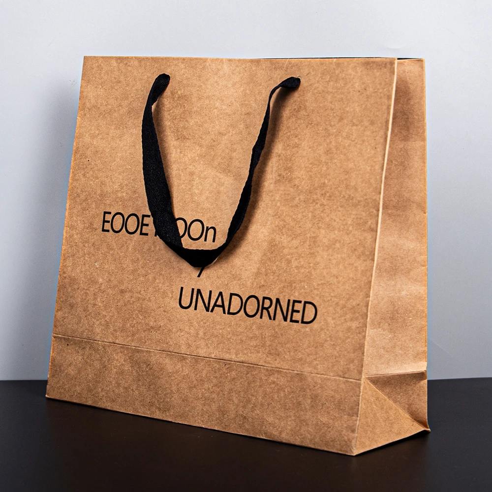 Name Customised Paper Bags Custom Eco-Friendly Kraft Paper Bag