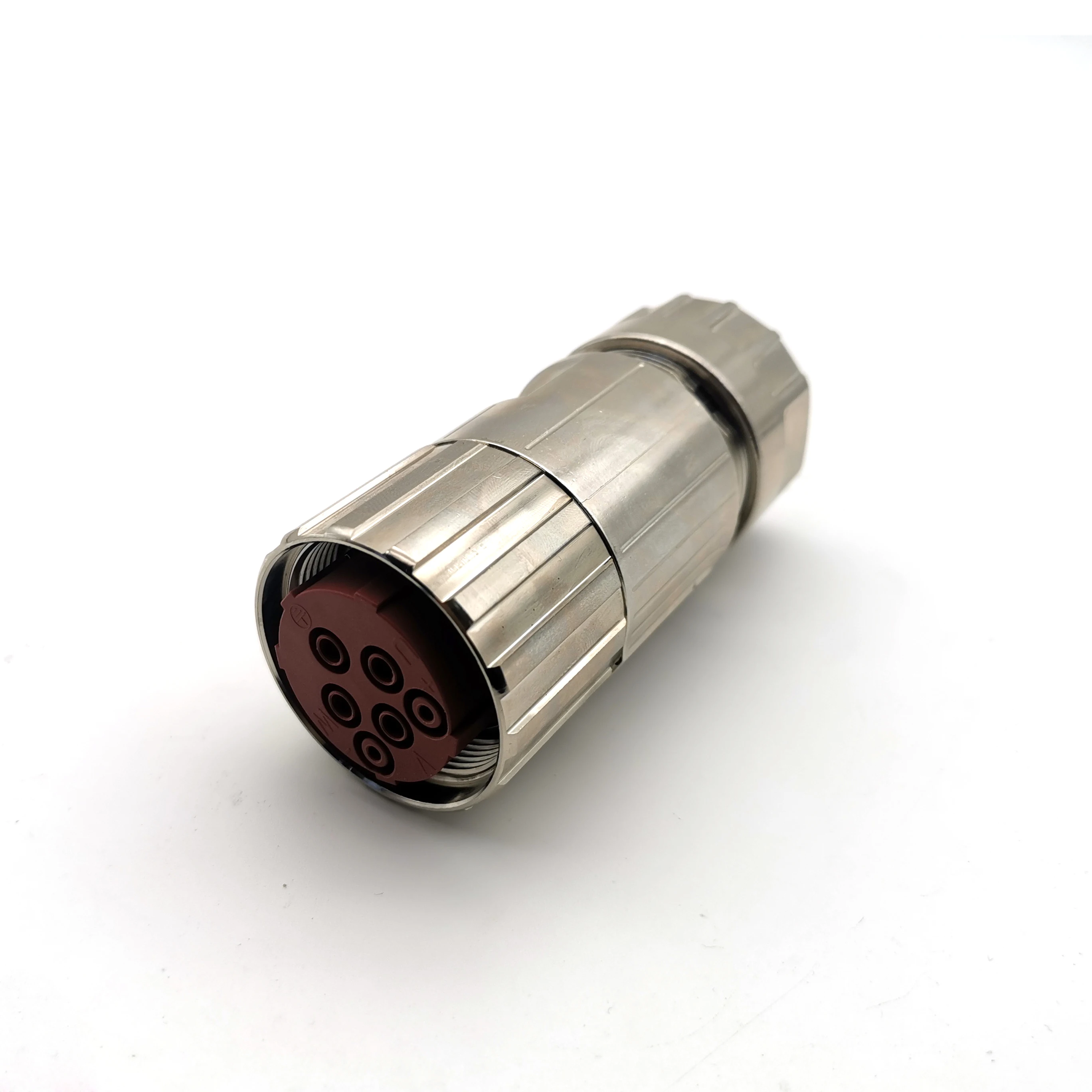 Svlec M40 6 Pin Female Straight Connector 630v/250v Crimp Terminal Zinc