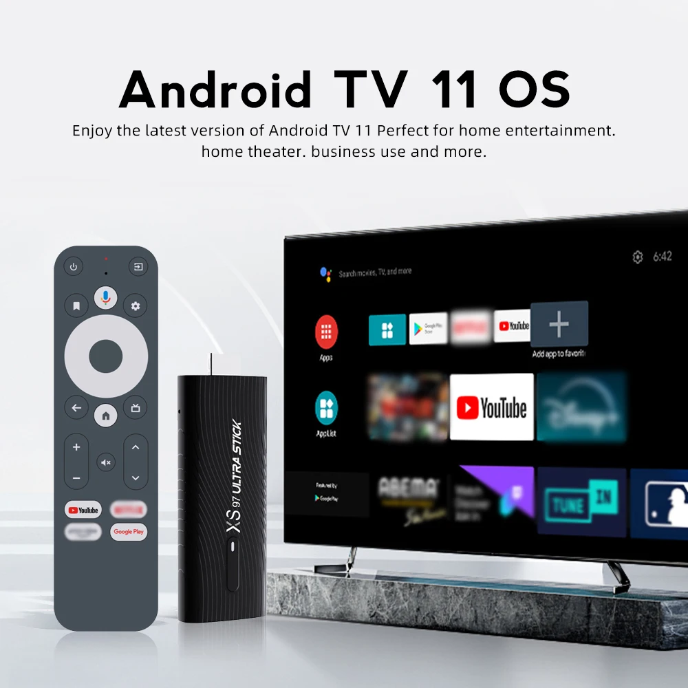 XS97 Ultra Stick - Android 11 4K Smart TV Stick with Dual WIFI