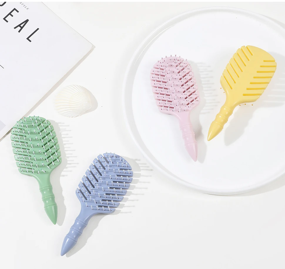 Escova de Couro Cabeludo Ergonômica Ventilada, Produtos para Cabelo sem Embaraços, Leve e Antiestática