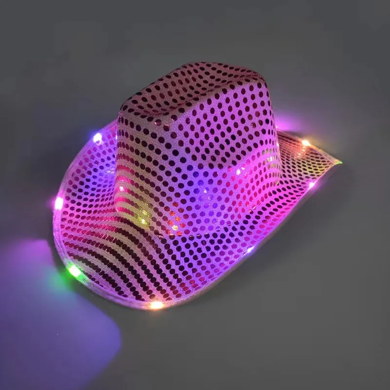 Sequin Light Up Led Cowboy Hat Light Up Cowboy Hat Glow Club Party