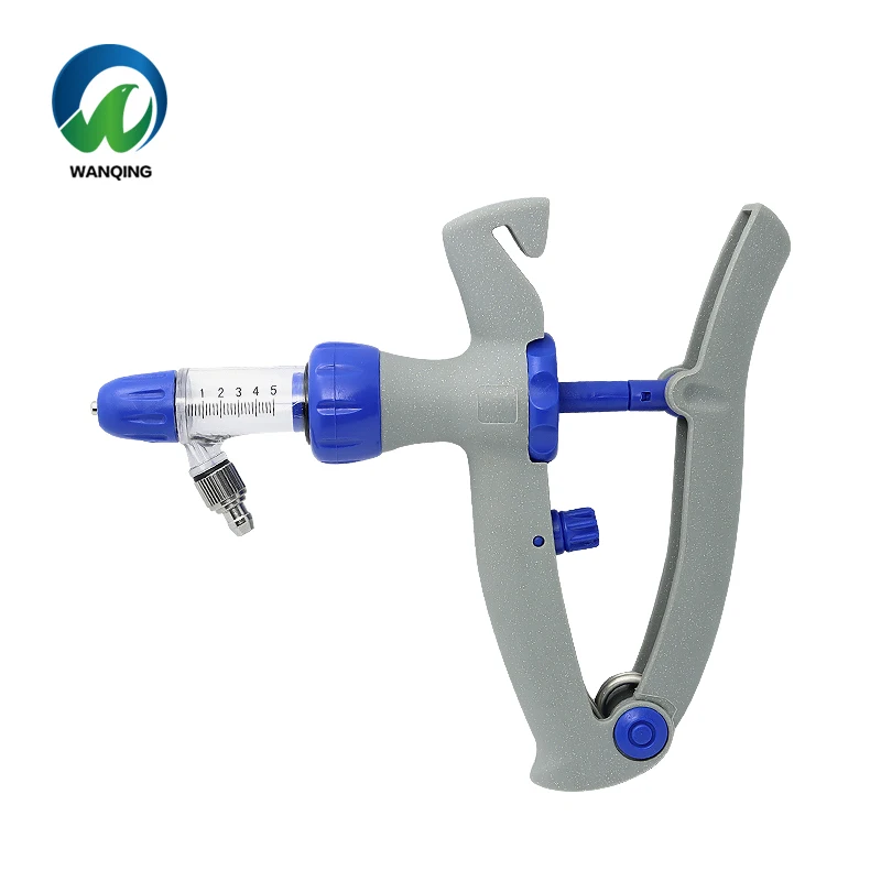 Cattle Automatic Injection Vaccination Syringe Steel Veterinary Plastic Syringe With Diagnostic Features