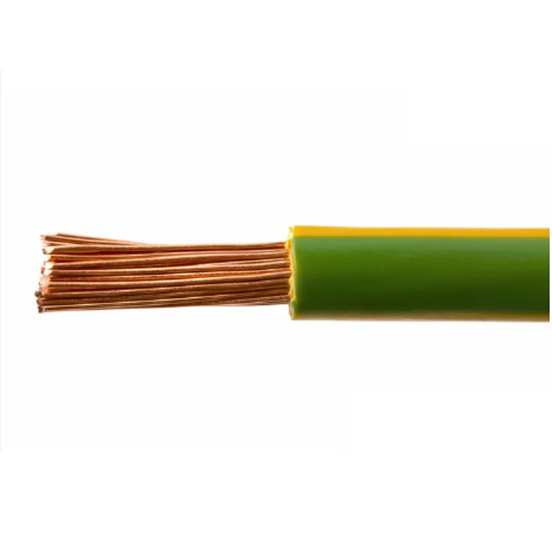 Yellow Green Electric Wire 25mm 35mm 50mm2 Copper Grounding Earth Cable