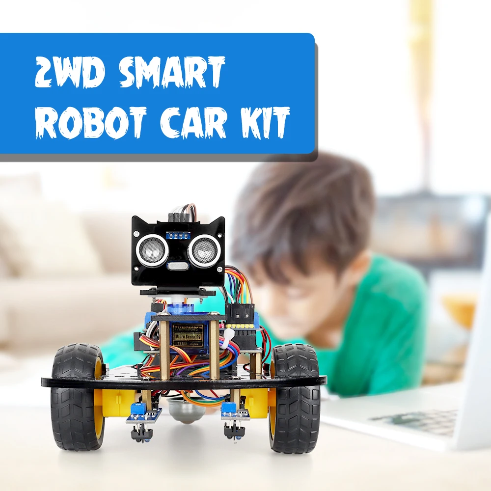 Factory 2wd Robot Kit C/c++ Programming Project Diy Obstacle Avoidance ...
