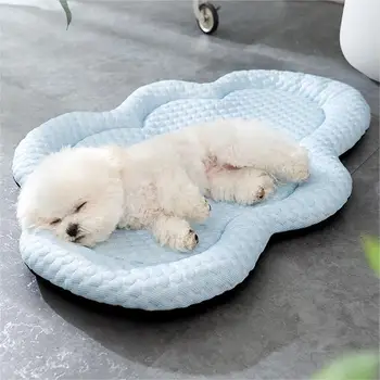 Wholesale Custom Eco-friendly Safe Summer Pet Cat Dog Cooling Gel Material Ice Sleeping Mat Pad Cushion Bed Teddy Mattress