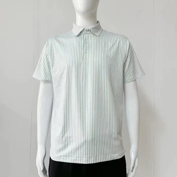 Custom Logo Wholesale Mens Stripe Shirt Button Up Collar Shirt Casual Plus Size Men'S Shirts For Men Short Sleeve