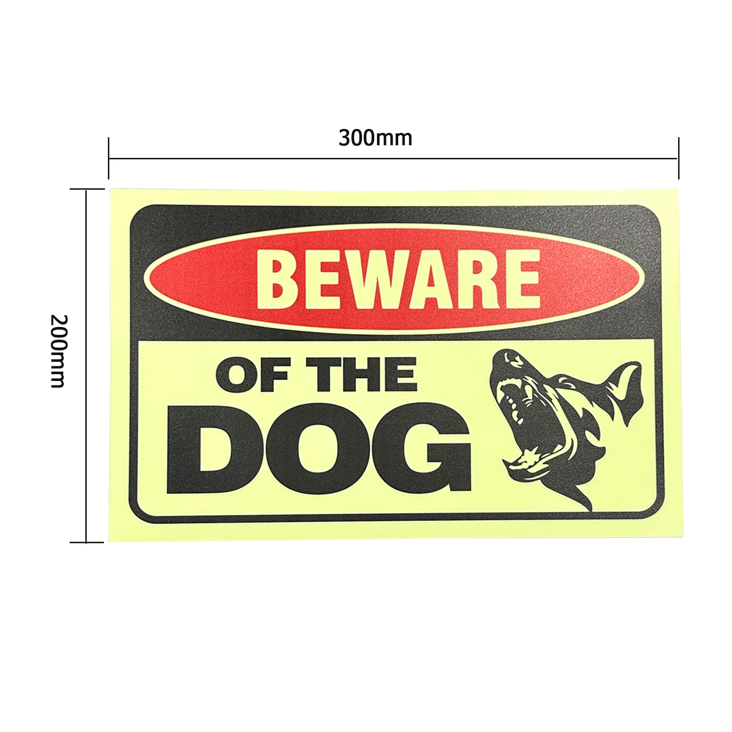 Beware of the Dog Sign Glow in the Dark Warning Sign Beware of Dog