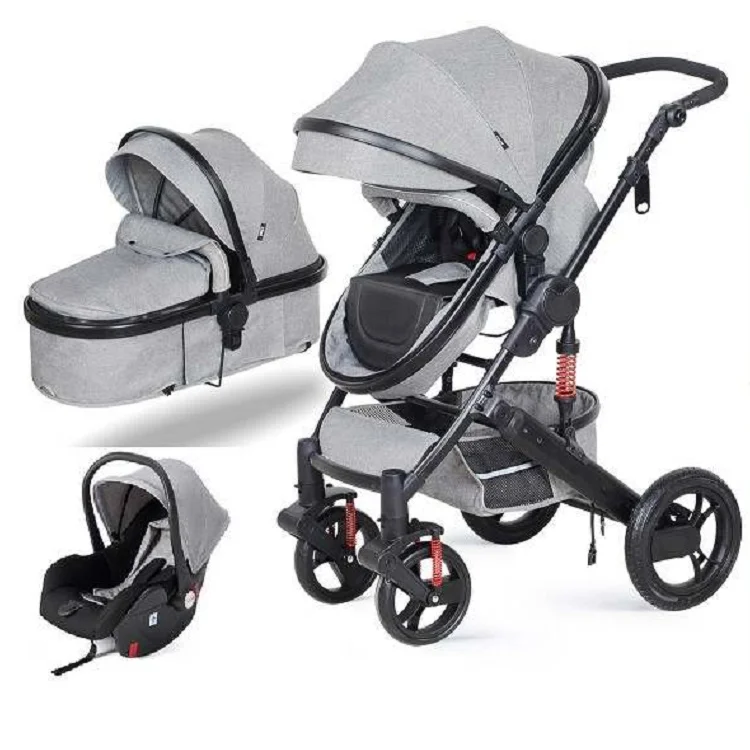 ZHILEMEI Chinese Luxury 3 in 1 Baba Pram High View Shock