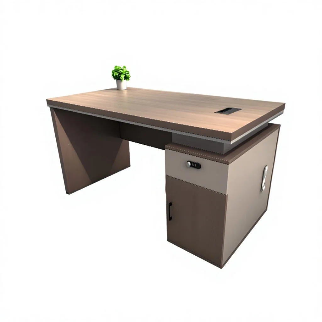 Modern Work Station Desks with Drawers Office Executive for Room Table Set Bureau Base Photos Furniture Factory Customization image 6