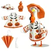 ensemble de 6 citrouilles chauve-souris lanterne orange