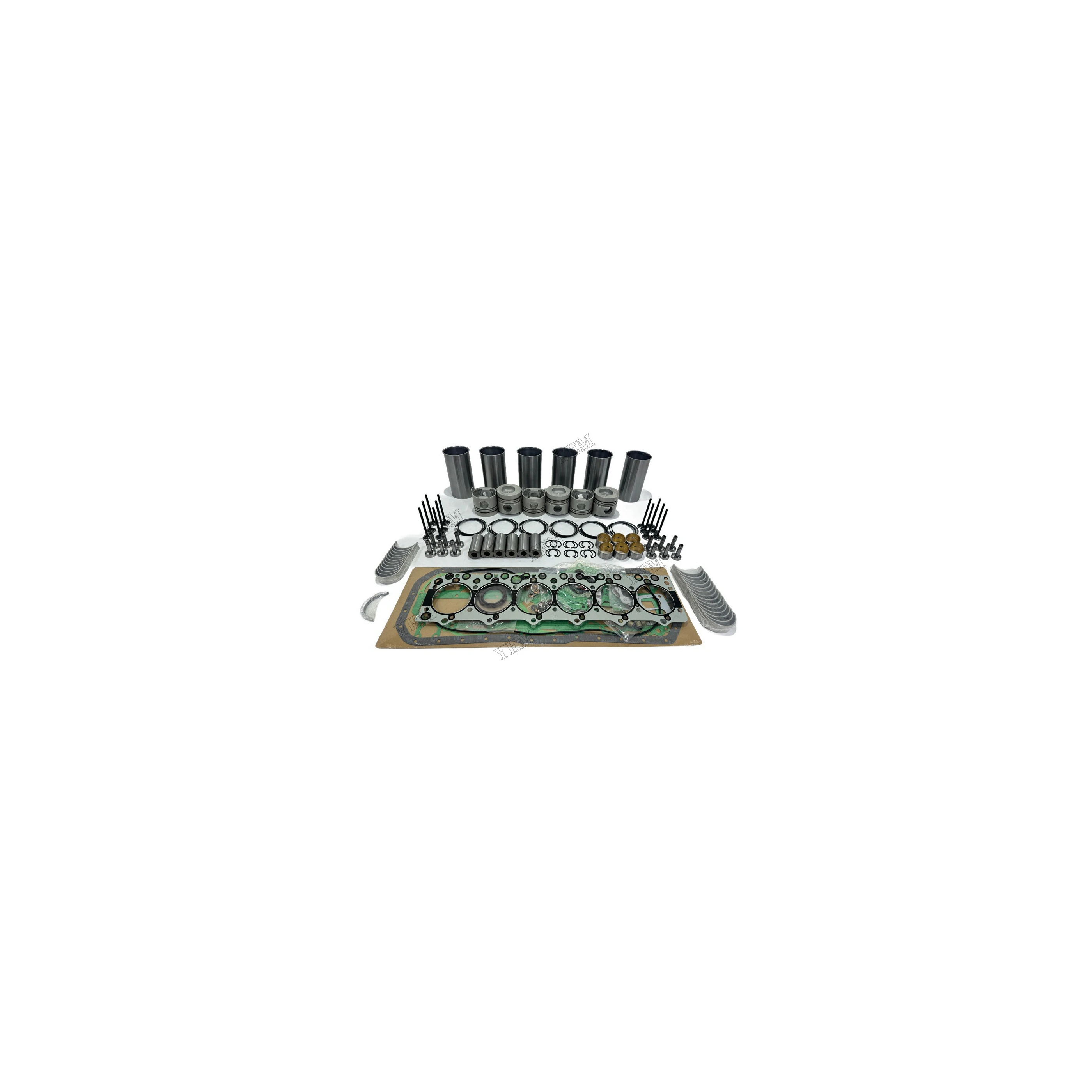 For Isuzu 6BD1 Rebuild Overhaul Repair Kit With Valves Engine Bearings Cylinder Liner Piston Rings Full Gasket Kit Engine Parts