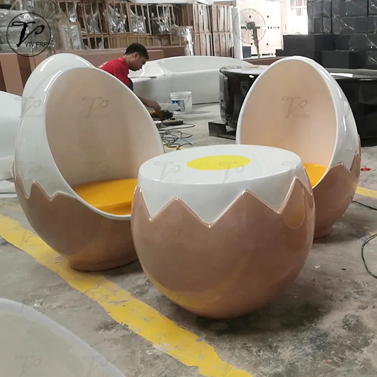 modern creative fiberglass adult size egg