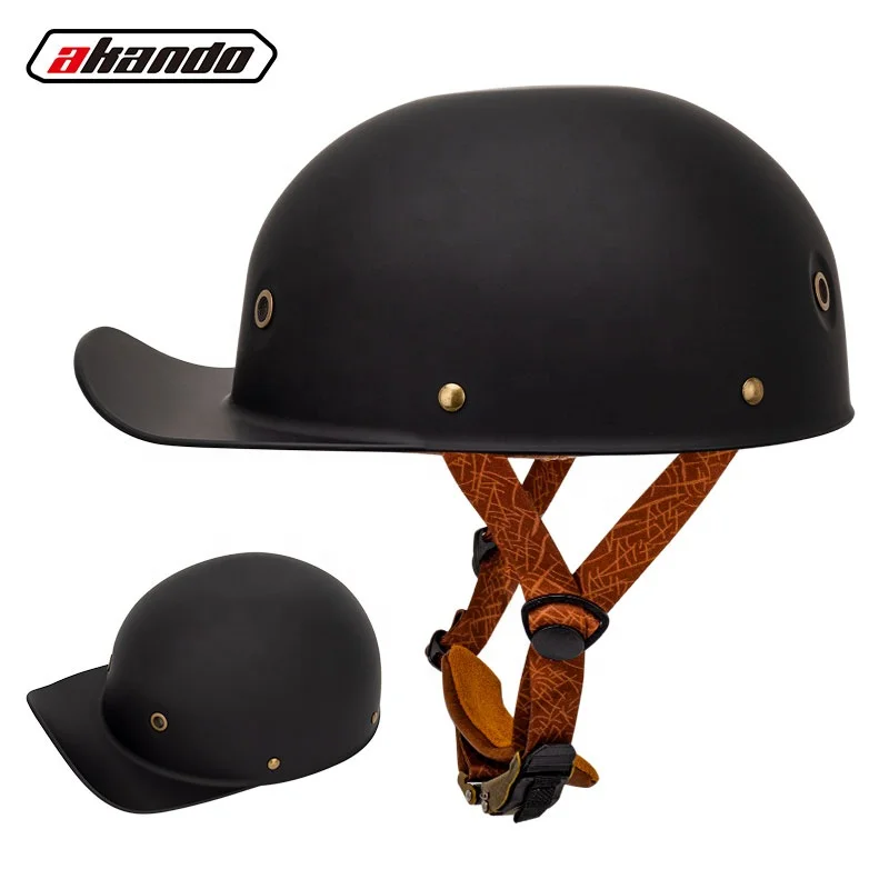 Casquette De Baseball Style Casque Moto - Homologuée DOT, Vintage Visage Ouvert, Unisexe Adulte