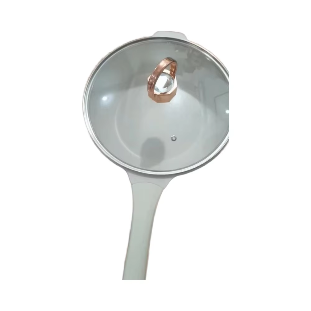 Welcome OEM/ODM Kitchenware Diamond WOK Ceramic Coating Easy Clean Kitchen Cooking Pot with Glass Lid