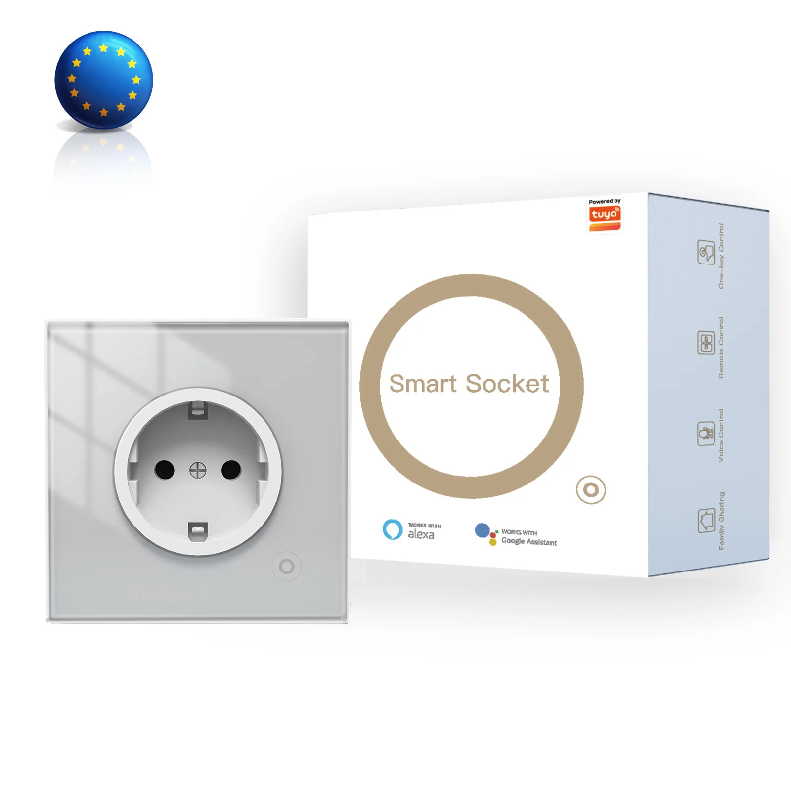 FR EU UK Standard Smart Socket Wifi Wall Socket 100-240V Voice Control App Scheduling Child Safety Locks Mode Premium Quality manufacture