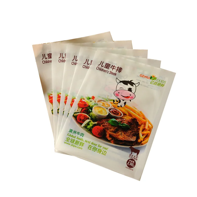 Plastic Food Packaging Heat Seal Vacuum Meat Packaging Bags