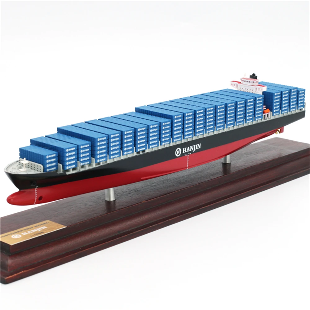 【A】35cm HANJIN container ship model Custom shipping scale model O.A.S ship model