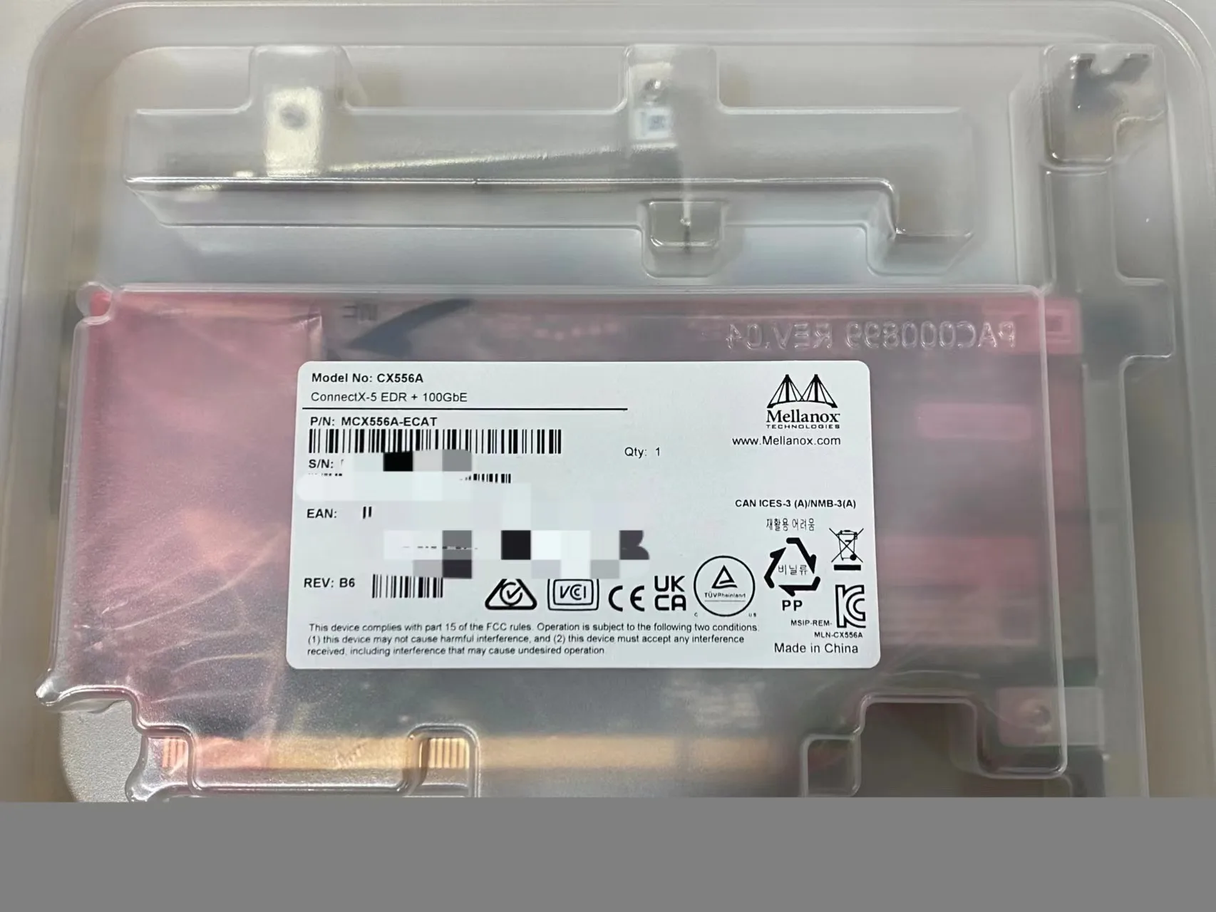 Mellanox MCX653105A-HDAT ConnectX-6 VPI Network Card 200Gb/s Single Port Ethernet Adapter Card with 40/56GbE Support