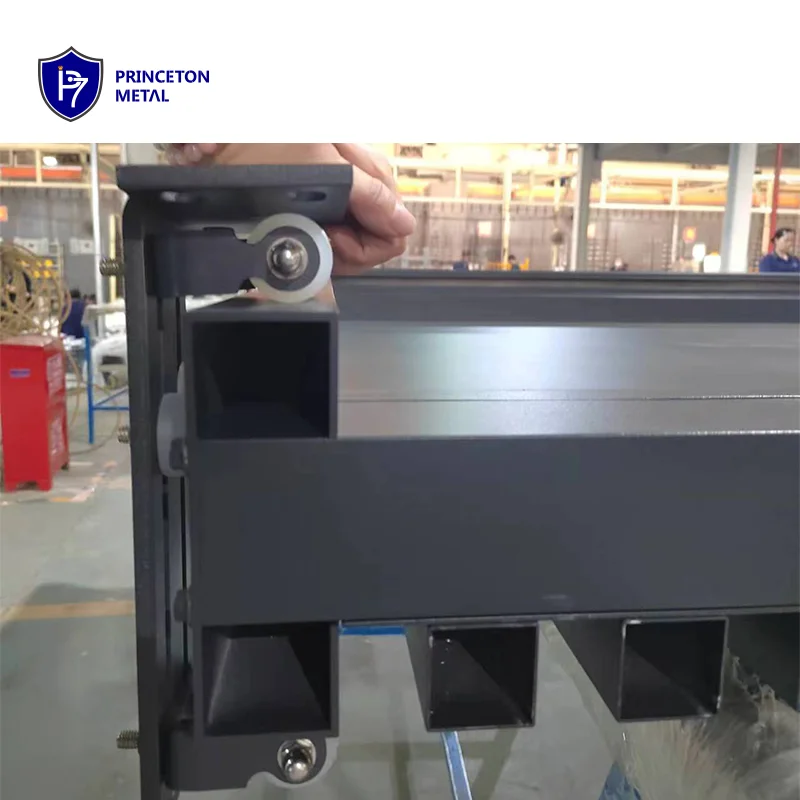 PRINCETON METAL Customized Aluminium Alloy Outdoor Slat Slider Gate New Design Automatic Sliding Gate for Villas and Gardens