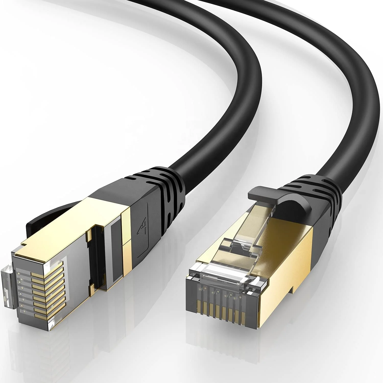 Сетевой мягкий гибкий Ethernet кабель 8 ядер алюминиевая фольга щит Cat8 кабель ПВХ Куртка Rj45 патч Lan кабель