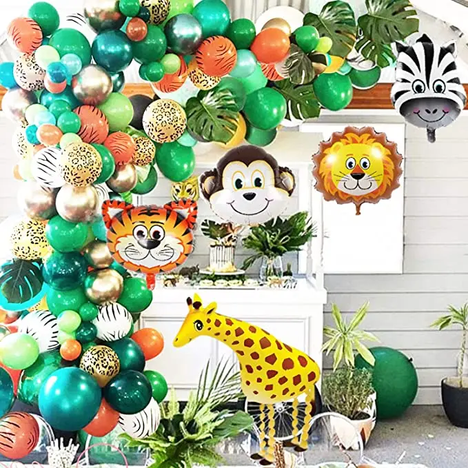 Lot De 2 Guirlandes Feuilles Palmier Artificielles Jungle - Décoration Tropicale Pour Anniversaire Hawaiien