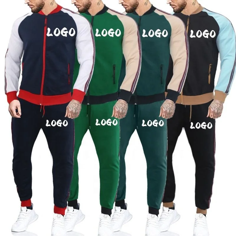 Low Price Tracksuit Men Wholesale Sport Track Suits Training Jogging Sport  Wear Jogger Sweatpants Sets Clothing Manufacturers