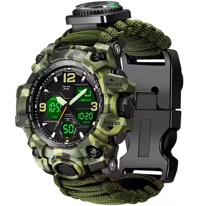 S1105B Großhandel Herren Outdoor Survival Sport uhr Dual Screen Analog  Digitaluhr Multifunktion ale Taktische Uhr Hot Sale - Main Image