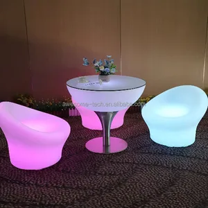 Luminous Coffee Table Outdoor Waterproof Plastic Table Garden Wedding Hotel Led Table