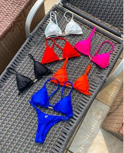 Factory Price Soft Shiny Fabric Underwire Custom Bikini Sets for Women Quick Dry Modest Swimwear