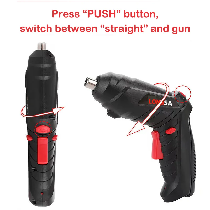 47 in DIY Electric Cordless Precision Screwdriver Set Foldable Screw  Driver Gun for Daily Using in Home and Office