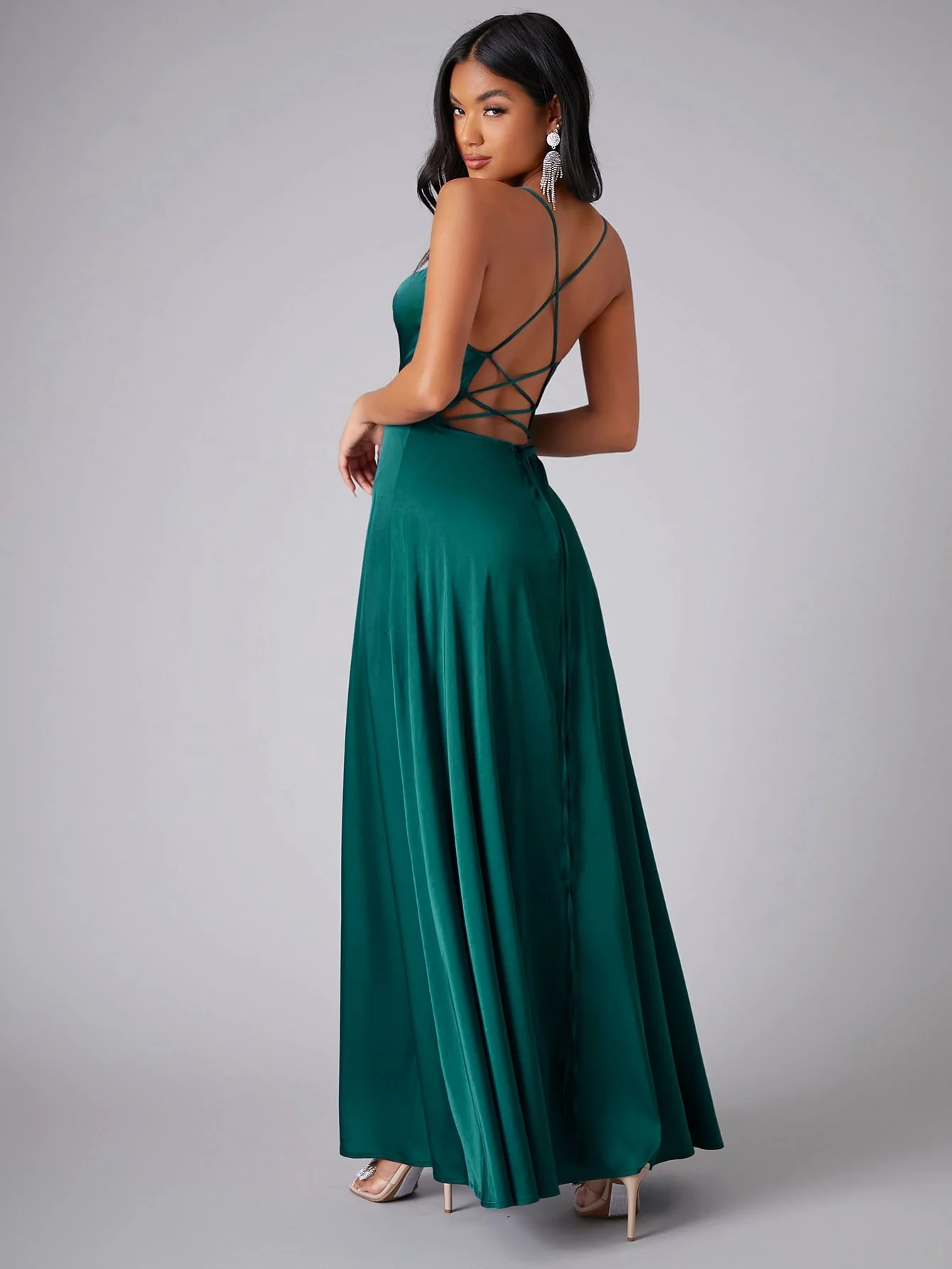 wrap around prom dress